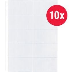 KANGARO Visitenkartenhalter DIN A4 Genarbt Transparent 120 Mikron PP (Polypropylen) 23 Löcher 10 Stück Produktbild