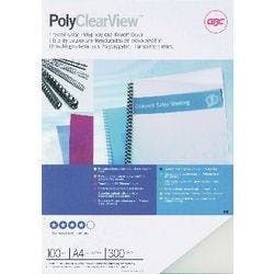 GBC PolyClearView Einbanddeckel A4 Polypropylen 300 Mikron Transparent matt 100 Stück Produktbild