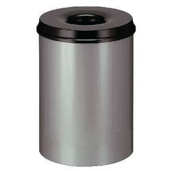 Vepa Bins Sicherheitspapierkorb 30 L Silber, Schwarz Stahl Produktbild