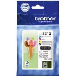 Brother  Original Tintenpatrone LC3213VAL Schwarz, Cyan, Magenta, Gelb 4 Stück Multipack Produktbild