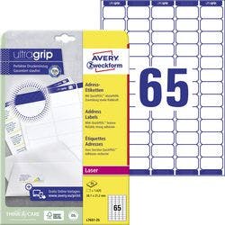 AVERY Zweckform L7651-25 Adressetiketten DIN A4 Weiß 38,1 x 21,2 mm 25 Blatt à 65 Etiketten Produktbild