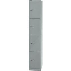 Bisley Metall Schließfach 4 Türen 1 abteile 305 x 4.824.792 x 1.802 mm Silber Produktbild