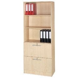 Hammerbacher Matrix Melaminharzbeschichtete Spanplatte Aktenschrank 2 Fachböden 800 x 420 x 2.004 mm Braun Ahorn Produktbild