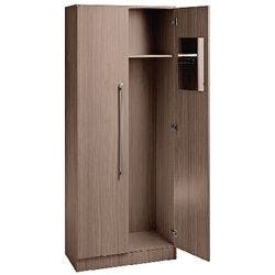 Hammerbacher Matrix Garderobenschrank Melaminharzbeschichtete Spanplatte 1 Fachboden 800 x 420 x 2.004 mm Walnuss Braun Produktbild