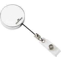DURABLE Chrome Ausweishalter Abrollmechanismus Silber 10 Stück Produktbild
