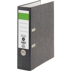 Viking Grüner Balken Ordner DIN A4 80 mm Schwarz 2 Ringe Pappkarton Wolkenmarmor Hochformat Recycled Produktbild