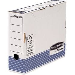 Bankers Box System Archivschachtel A4 Fastfold FSC Weiß 260 (H) x 80 (B) x 315 (T) mm 10 Stück Produktbild