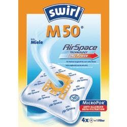 Swirl Staubsaugerbeutel M 50 AirSpace® Orange, Weiß 4 Stück Produktbild