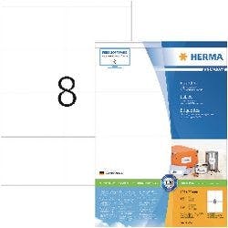 HERMA Universaletiketten 4426 Weiß DIN A4 105 x 70 mm 100 Blatt à 8 Etiketten Produktbild