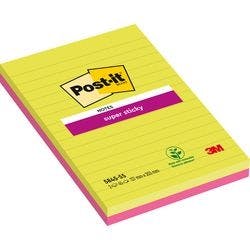 Post-it Haftnotizen 203 x 127 mm Farbig sortiert Rechteckig Liniert 2 Stück à 45 Blatt Produktbild
