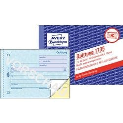 AVERY Zweckform Quittungsformulare 1735 DIN A6 quer Perforiert N/A 40 Blatt Produktbild