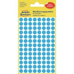 AVERY Zweckform Markierungspunkte 3011 Selbsthaftend Blau 4 Blatt à 104 Etiketten Produktbild