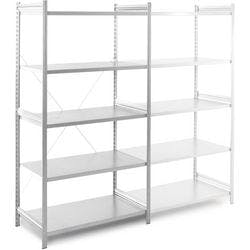 ARNO SPACE Epsilon Anbauregal 5 Fachböden Stahl 1.040 x 500 x 2.000 mm Hellgrau Produktbild