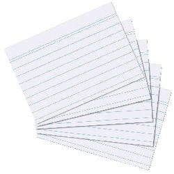 herlitz Karteikarten DIN A6 Weiß Liniert 14,8 x 10,5 cm 100 Stück Produktbild