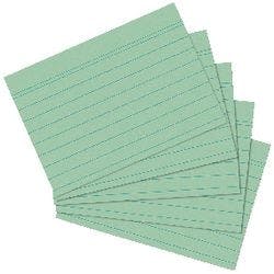 herlitz Karteikarten DIN A6 100 Karten Grün 14,8 x 10,5 cm 100 Stück Produktbild
