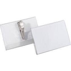 DURABLE Namensschilder Krokodilklemme 9 x 5,4 cm Kunststoff 25 Stück Produktbild