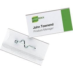 DURABLE Namensschilder Pin 6 x 3 cm Kunststoff 100 Stück Produktbild