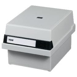 HAN Tischkarteikasten DIN A6 800 Karten Lichtgrau 17,7 x 25 x 14 cm Produktbild