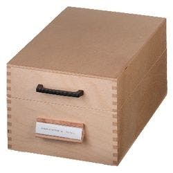 HAN Karteikartenbox DIN A6 Holz, Metall 900 Karten Hellbraun Produktbild