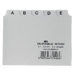 DURABLE Leitregister DIN A7 Weiß 10,5 x 7,4 cm 25 Stück Produktbild