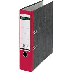Leitz 180° Ordner DIN A4 82 mm Rot 2 Ringe 1080 Pappkarton Wolkenmarmor Hochformat Produktbild