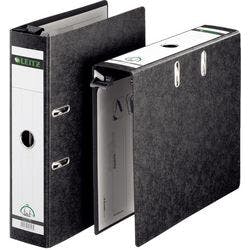Leitz 180° Ordner DIN A4 80 mm Schwarz 2 Ringe Hartpappe Wolkenmarmor Hochformat Produktbild