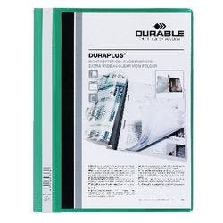DURABLE Duraplus Schnellhefter 257905 DIN A4+ PVC (Polyvinylchlorid) 24 (B) x 31,1 (H) cm Grün Produktbild