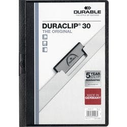 DURABLE Duraclip Klemmmappe 30 Blatt DIN A4 Schwarz Produktbild