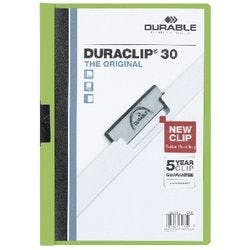 DURABLE Duraclip Klemmmappe 30 Blatt DIN A4 Grün Produktbild