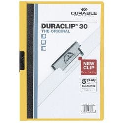 DURABLE Duraclip Klemmmappe 30 Blatt DIN A4 Gelb Produktbild