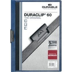 DURABLE DURACLIP Klemmmappe 60 Blatt DIN A4 Blau Produktbild