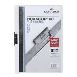 DURABLE Duraclip Klemmmappe 60 Blatt DIN A4 Weiß Produktbild