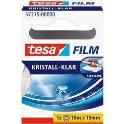 tesa Klebeband tesafilm Kristall-Klar 57315 Transparent 15 mm (B) x 10 m (L) PP (Polypropylen) Produktbild