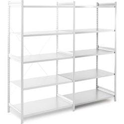 ARNO SPACE Epsilon Anbauregal 5 Fachböden Stahl 1.000 x 380 x 2.000 mm Hellgrau Produktbild