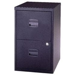Bisley Hängeregistraturschrank PFA2433 2 Schübe Schwarz 413 x 400 x 672 mm Produktbild