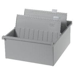 HAN Karteikartenbox DIN A4 1300 Karten Lichtgrau 32,2 x 34,6 x 13,8 cm Produktbild