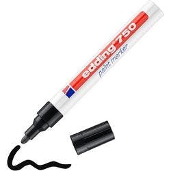 edding 750 Permanent Lackmarker Schwarz Mittel Rundspitze 2 - 4 mm  Wasserbeständig Produktbild