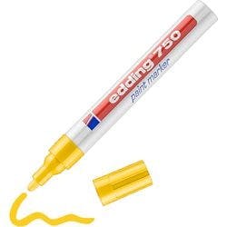 edding 750 Permanent Lackmarker Gelb Mittel Rundspitze 2 - 4 mm  Wasserbeständig Produktbild