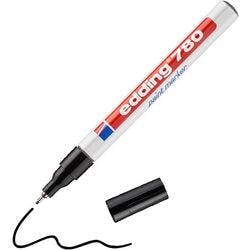 edding 780 Permanent Lackmarker Schwarz Extra Fein Nadelspitze 1 - 0,8 mm  Wasserbeständig Produktbild