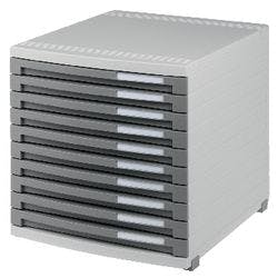 HAN Schubladenbox Contur 1510 Polystyrol Hellgrau, Grau 30 x 38,2 x 30,7 cm Geschlossene Schubladen Produktbild