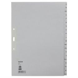 Leitz Papierregister 1201 DIN A4 Überbreite (volle Höhe) Grau 20-teilig 3-fach Tauenpapier A - Z Produktbild