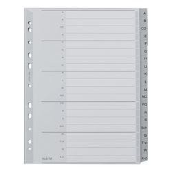 Leitz Kunststoffregister 1260 DIN A4 Überbreite (volle Höhe) Grau 20-teilig 11-fach Kunststoff A - Z Produktbild