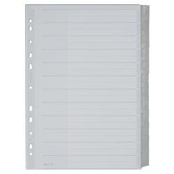 Leitz Blanko Register DIN A4 Überbreite Grau Mehrfarbig, Weiß 12-teilig PP (Polypropylen) 11 Löcher 1274 Produktbild