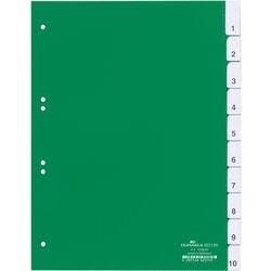 DURABLE Blanko Register DIN A4 Grün 10-teilig PVC (Polyvinylchlorid) Portrait A4 6 Löcher 6221 Produktbild