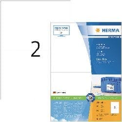 HERMA Universaletiketten 4282 Weiß DIN A4 210 x 148 mm 100 Blatt à 2 Etiketten Produktbild