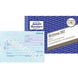 AVERY Zweckform Quittungsformulare 302 DIN A6 quer Perforiert N/A 50 Blatt Produktbild