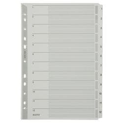 Leitz 1 bis 12 Register DIN A4 Grau Produktbild