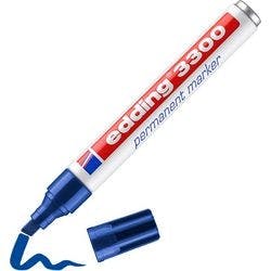 edding 3300 Permanentmarker Breit Keilspitze 1 - 5 mm Blau Nachfüllbar Wasserbeständig Produktbild