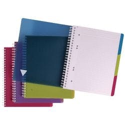 Clairefontaine Notizbuch DIN A4+ Kariert Spiralbindung PP (Polypropylen) Farbig sortiert 240 Seiten 120 Blatt Produktbild