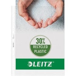 Leitz Prospekthüllen DIN A4 Genarbt Transparent 100 Mikron PP (Polypropylen) Oben 11 Löcher 4704 Produktbild